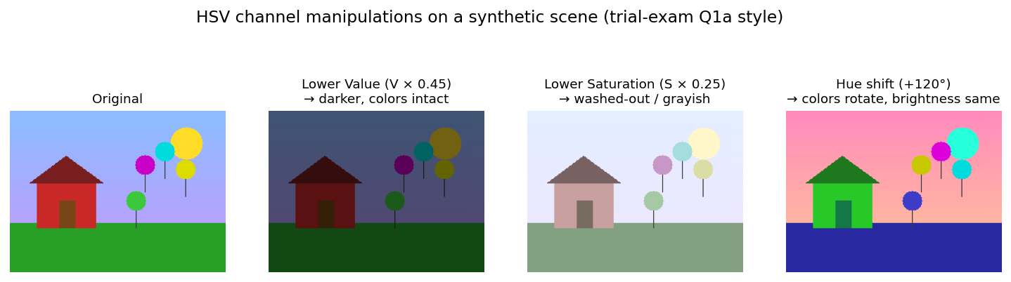 HSV manipulations
